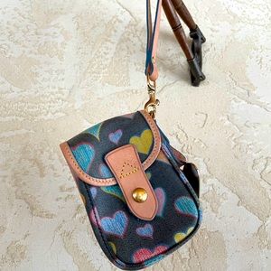 Dooney and Bourke heart print wristlet